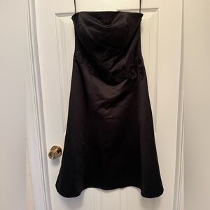 White House Black Market Strapless Black Dress